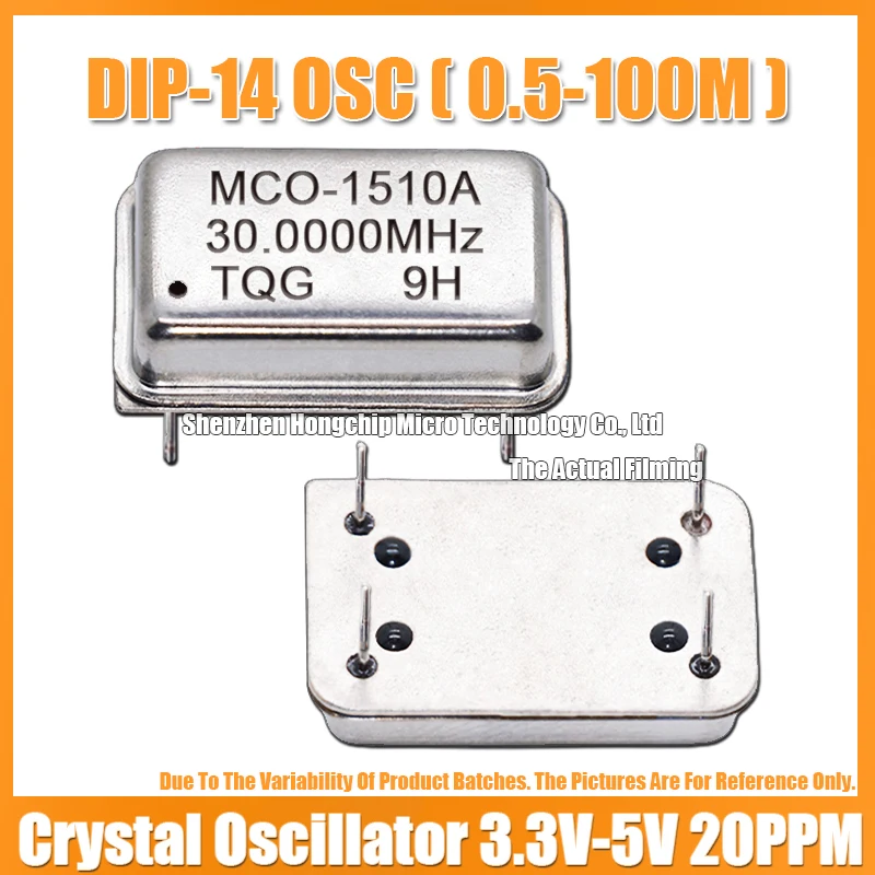 (2PCS) DIP-14 30M 30MHZ 30.000MHZ Rectangular Full Size Active Crystal Oscillator 3.3V-5V-Compatible 15PF 20PPM