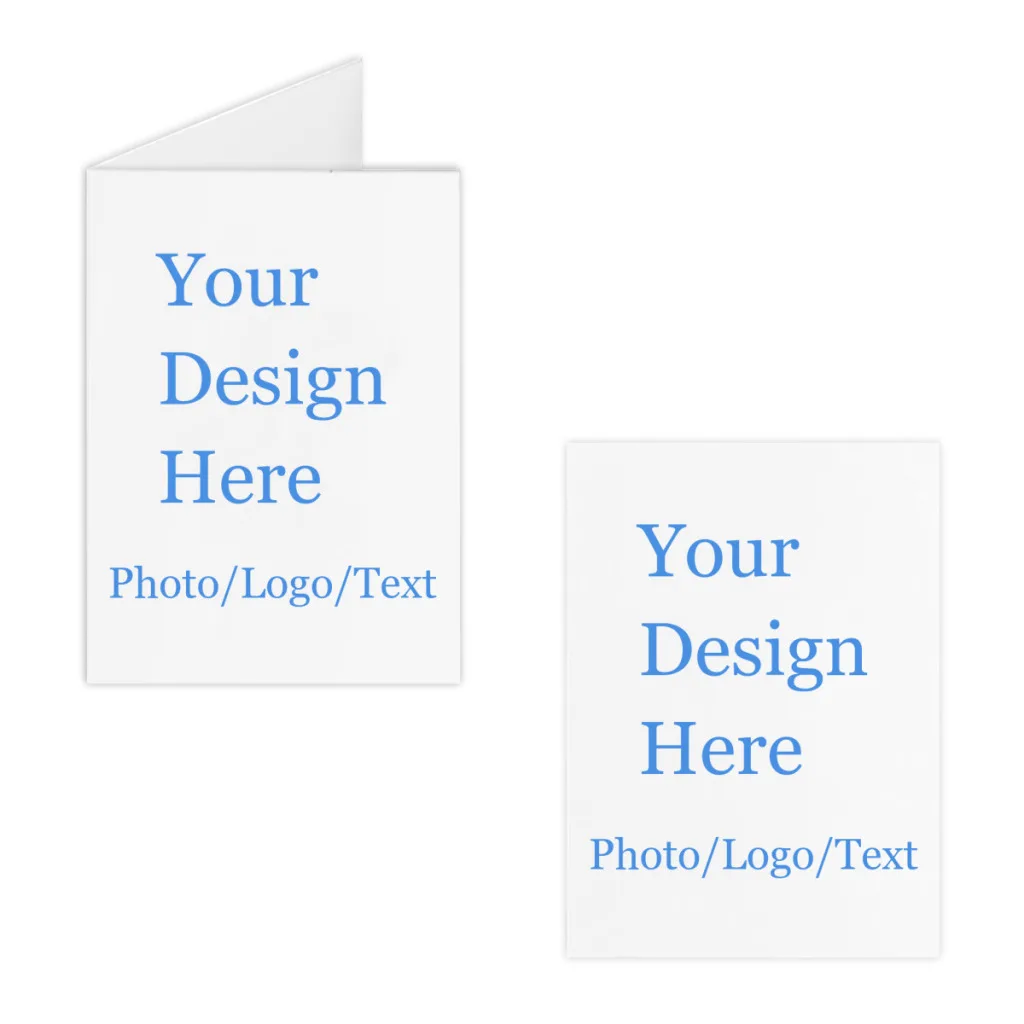 Personalized Greeting Cards with Envelopes Card Your Photo Text for Birthday Wedding Graduation Thank You Card