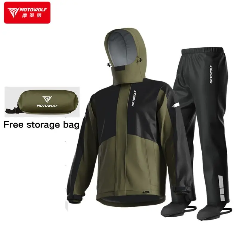Motorcycle Jacket Motorcycle Raincoat Raincoat Suit Bike Raincoat Motowolf Windproof Motorcycle Raincoat Waterproof Rain Suit Lightweight Traveler Rain Jacket For Men Women