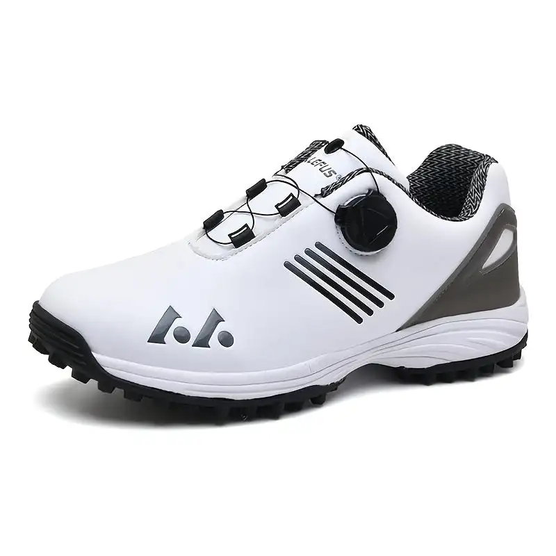 

Men's Golf Shoes, Non-Slip Waterproof Sports Sneakers With Swivel Button