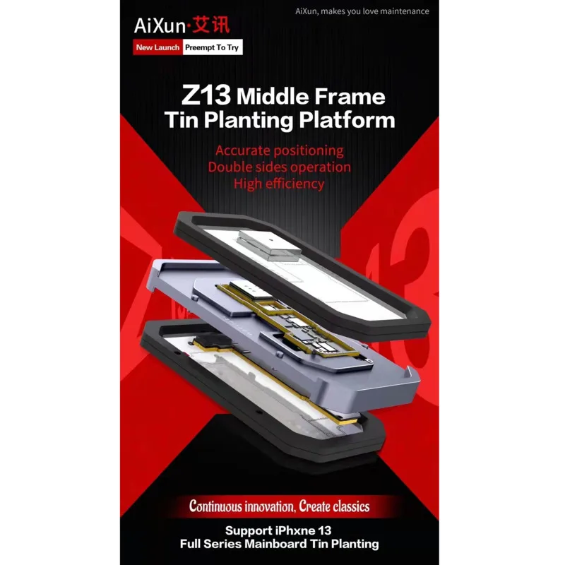 

AIXUN Z12 Z13 Middle Frame BGA Reball Stencil For iPhone 12series 13series Mainboard PCB Mid-Layer Plant Tin Fixture Tool