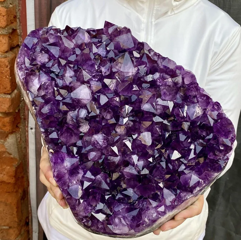 Natural  Amethyst Quartz Purple Crystal Cluster Healing Stones Specimen Home Decoration Crafts Decoration 3