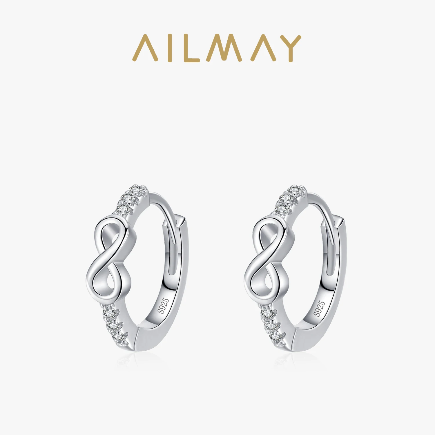 FANCIME S925 Sterling Silver Birthstone Teardrop Earrings – Infinity Love Earrings Gift For Women, Mom