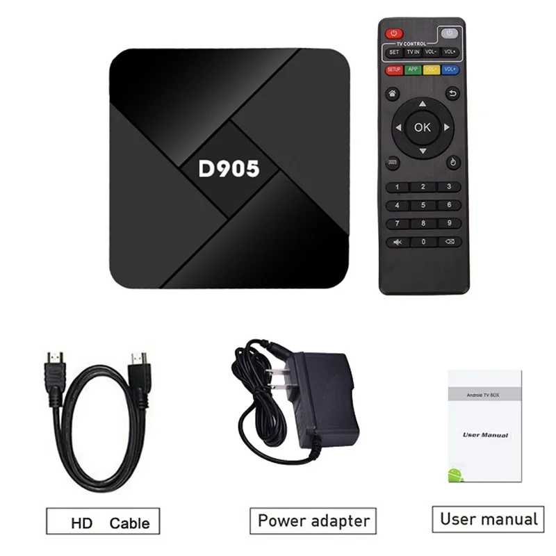 D905 Android 10.0 TV BOX 8GB RAM 128G ROM 2.4G&5G WIFI Mlogic S905 4K 3D Android TV BOX H.265 Set Top Box