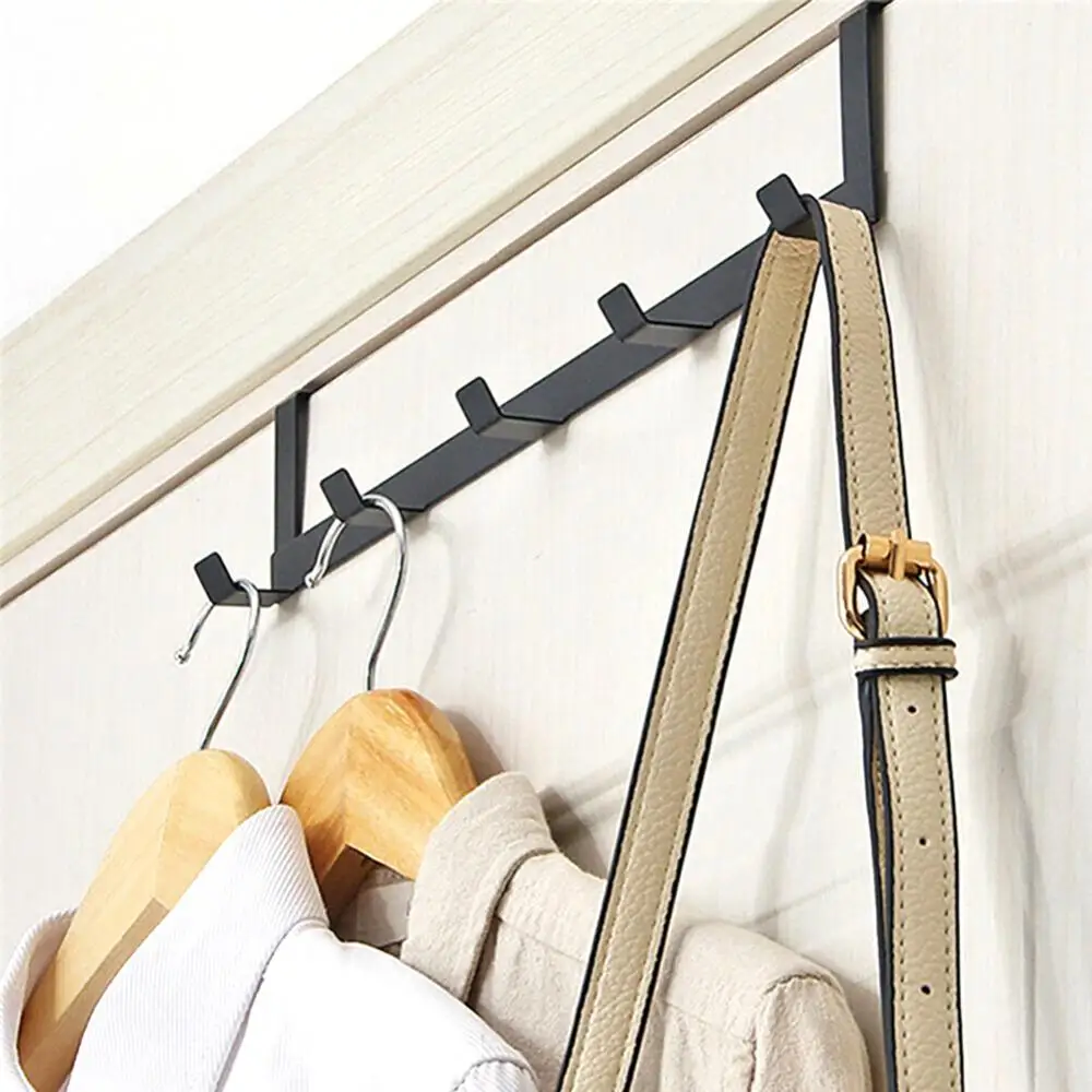 Hooks Over The Door 5 Hooks Home Bathroom Organizer Rack Clothes Coat Hat Towel Hanger Bathroom Kitchen Accessories Holder door hook