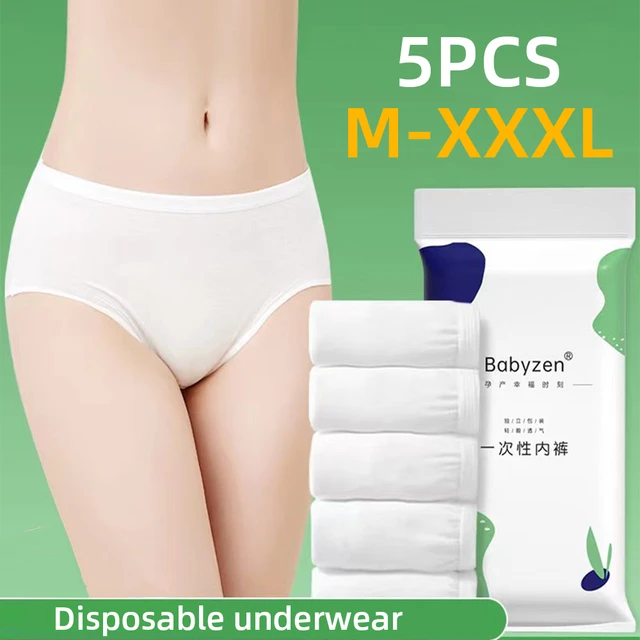 5PCS/Set Women Disposable Cotton Underwear Travelling Postpartum Sterile  Shorts Convenient Travel Travel Disposable Panties - AliExpress