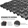 SucceBuy Interlocking Tile 12/50/55PCS 12"x12" Splicing Soft PVC Drainage Floor Tiles Non-Slip Drainage Holes