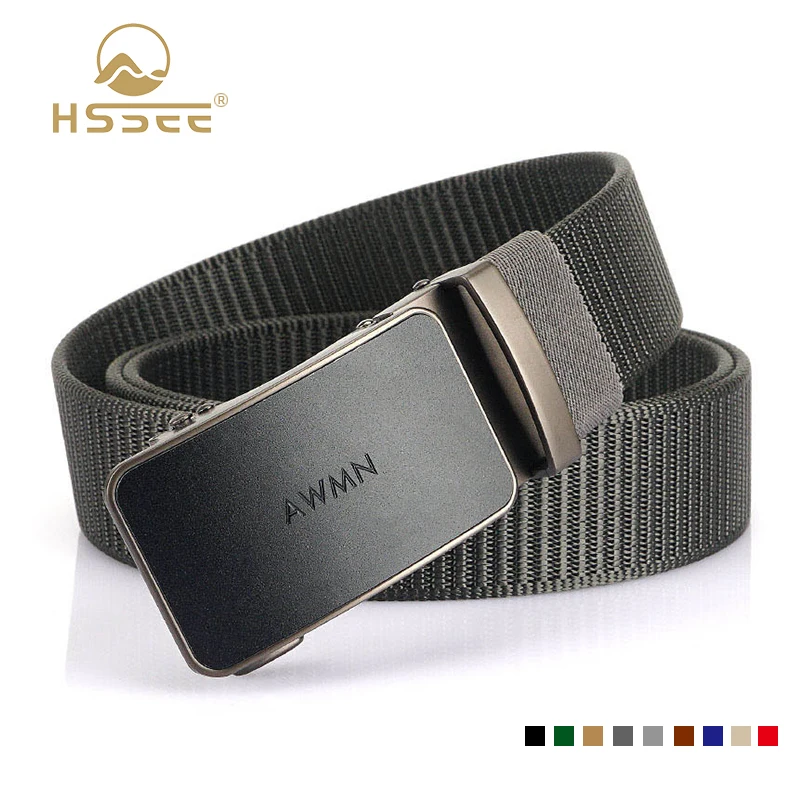 

HSSEE 2021 Military Tactical Belt For Men Matte Alloy Buckle 3mm Thick Real Nylon Outdoor Sports Belt Military Accessories