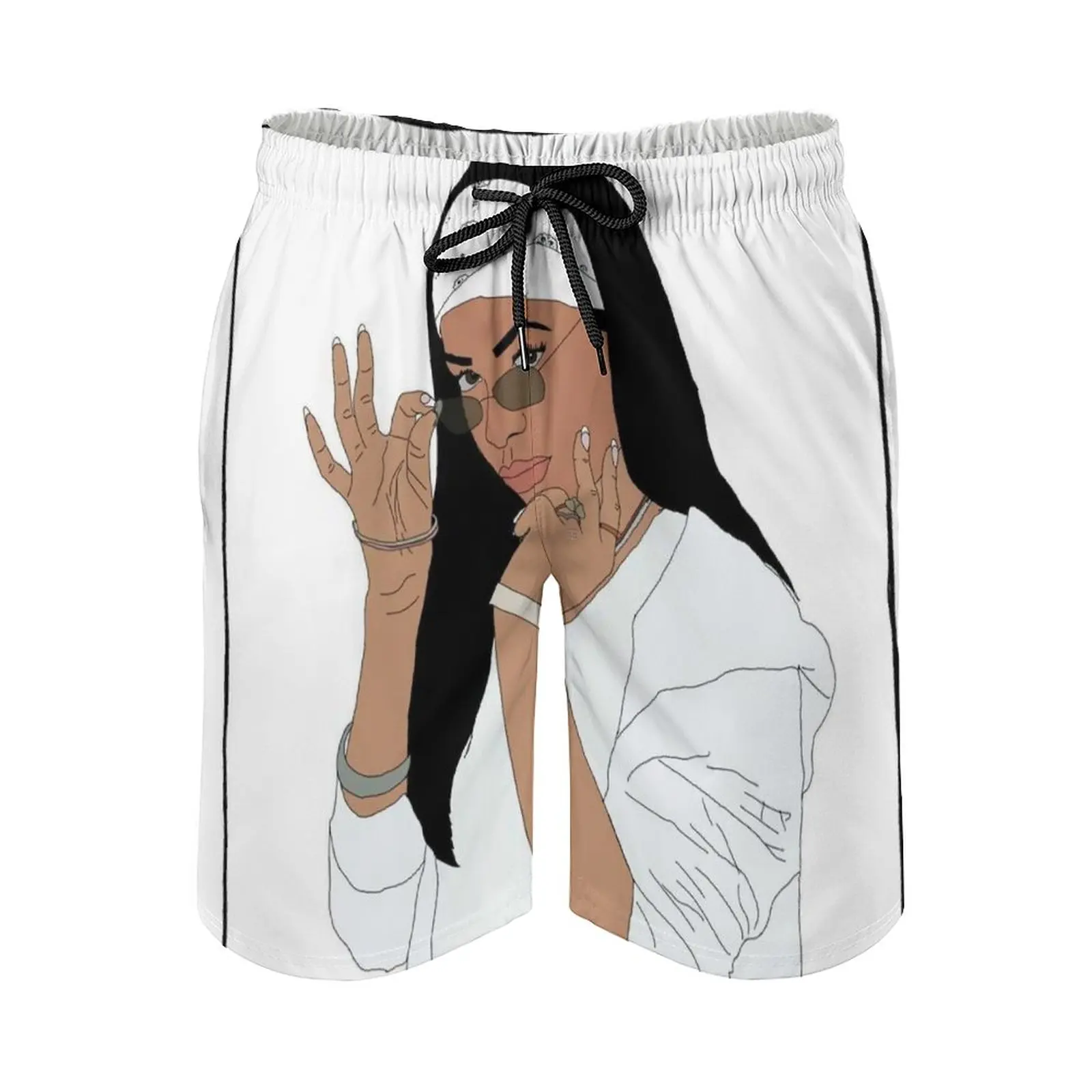 

Женские пляжные шорты с принтом It's L-I-Y-A-H, свободные мужские трусы, дышащие пляжные шорты в стиле хип-хоп Lil Kim R B
