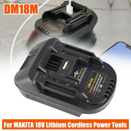 DM18M Battery Adapter for Dewalt 20V for Milwaukee 18V Battery Convert to for MAKITA Battery for Makita Power Tools USB Charging bt 171 battery tester 12v lcd digital charging cranking system tester auto battery analyzer car battery checker diagnostic tools