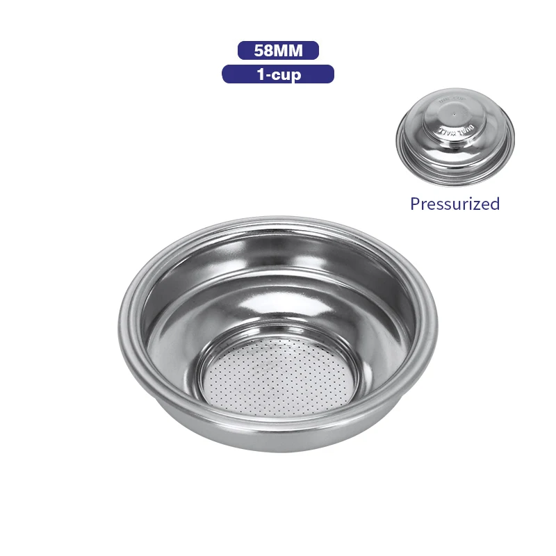 51mm Espresso Filter Basket 2-Pack - Stainless Steel Coffee Filter Replacement
