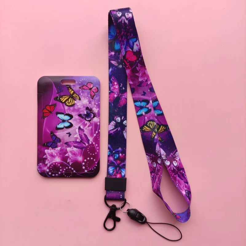 Mode Schmetterling Arzt Krankenschwester Name Karte Student Campus Karte Hängenden Hals Tasche Karte Halter Lanyard ID Karte Fall Drop Shipping – Detail 9