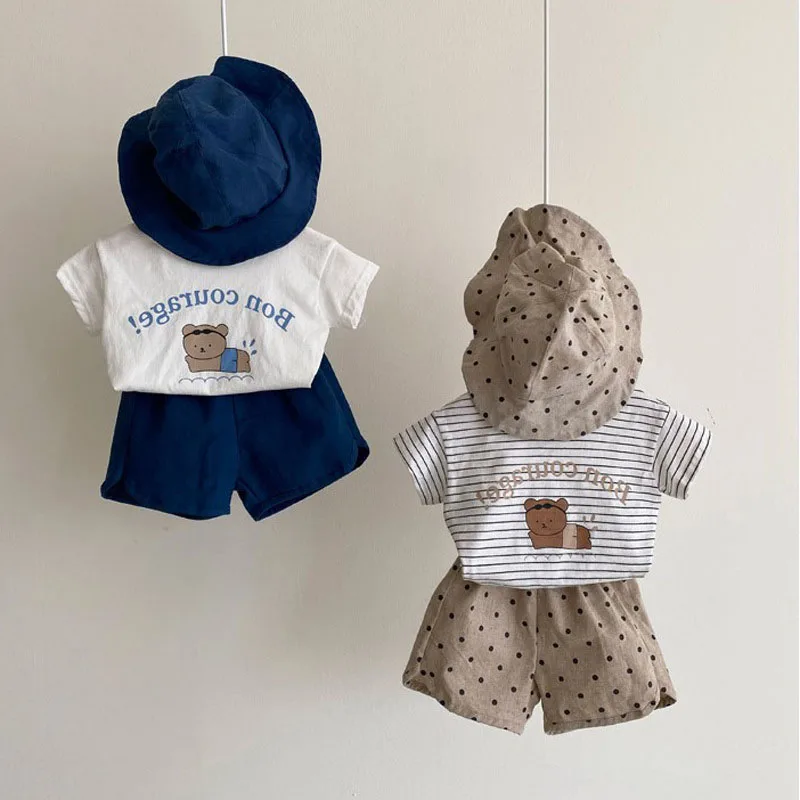 

2023 Korea Baby Bucket Hat Summer Kids Sun Hat For Girls Boys