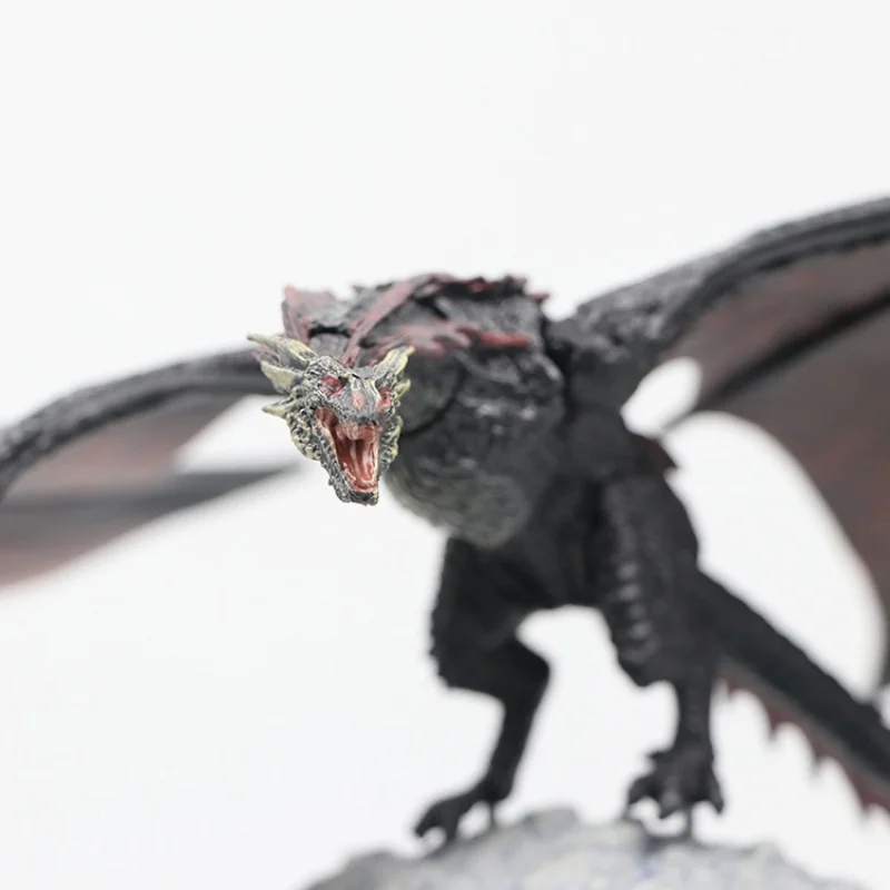 

2 Styles Game Of Thrones Anime Figure Frost Wyrm Viserion Black Dragon Model Dolls Action Figurine Desktop Decoration Cartoon To