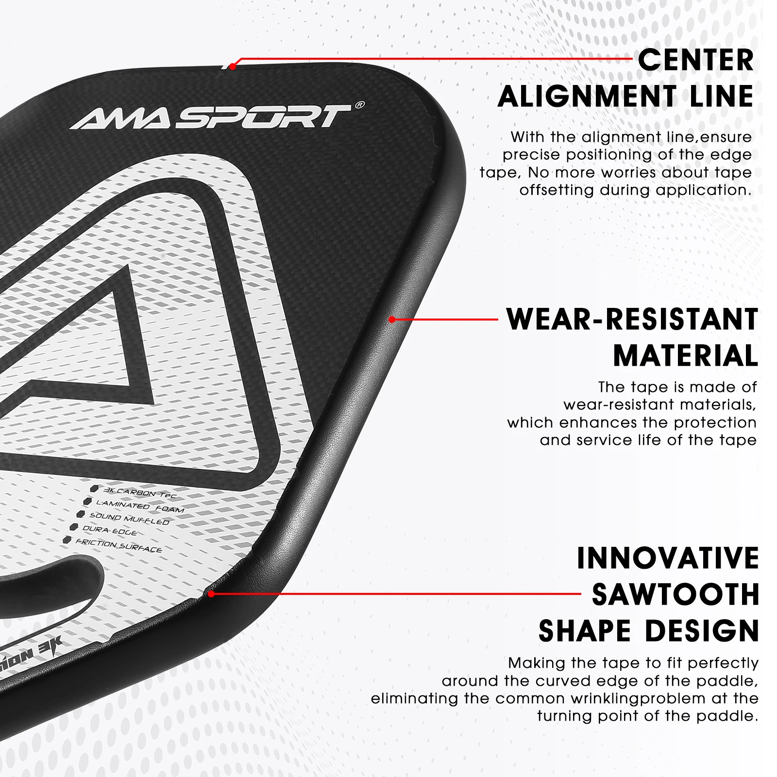 Paddle Protection Tape 20mm/23mm/26mm Paddle Head Edge Guard Racket Edge Protection