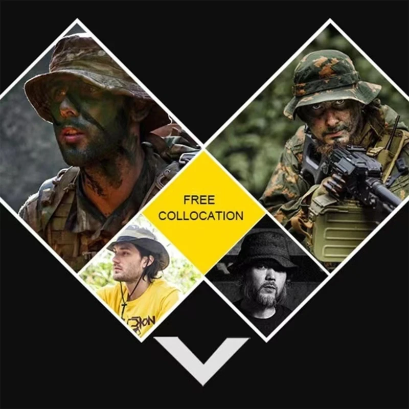  ¾   絿  Boonie Hat Wide Brim Foldable Fishing Sun Cap Dropship