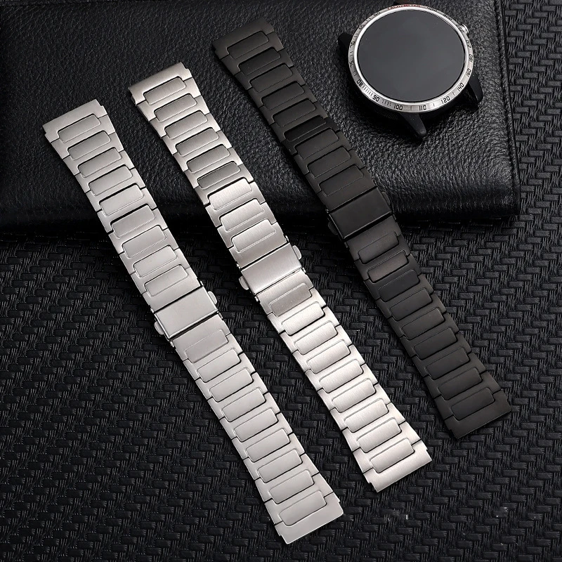 22mm Stainless Steel Men's Smartwatch Bracelet