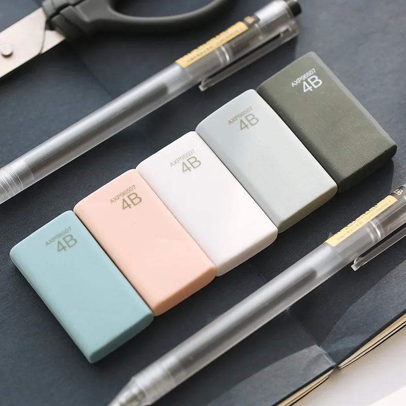 

2Pcs 4B Art Eraser Solid Color Sketch Painting Rubber Aesthetic School Supplies Office Gadgets Desk Accessories