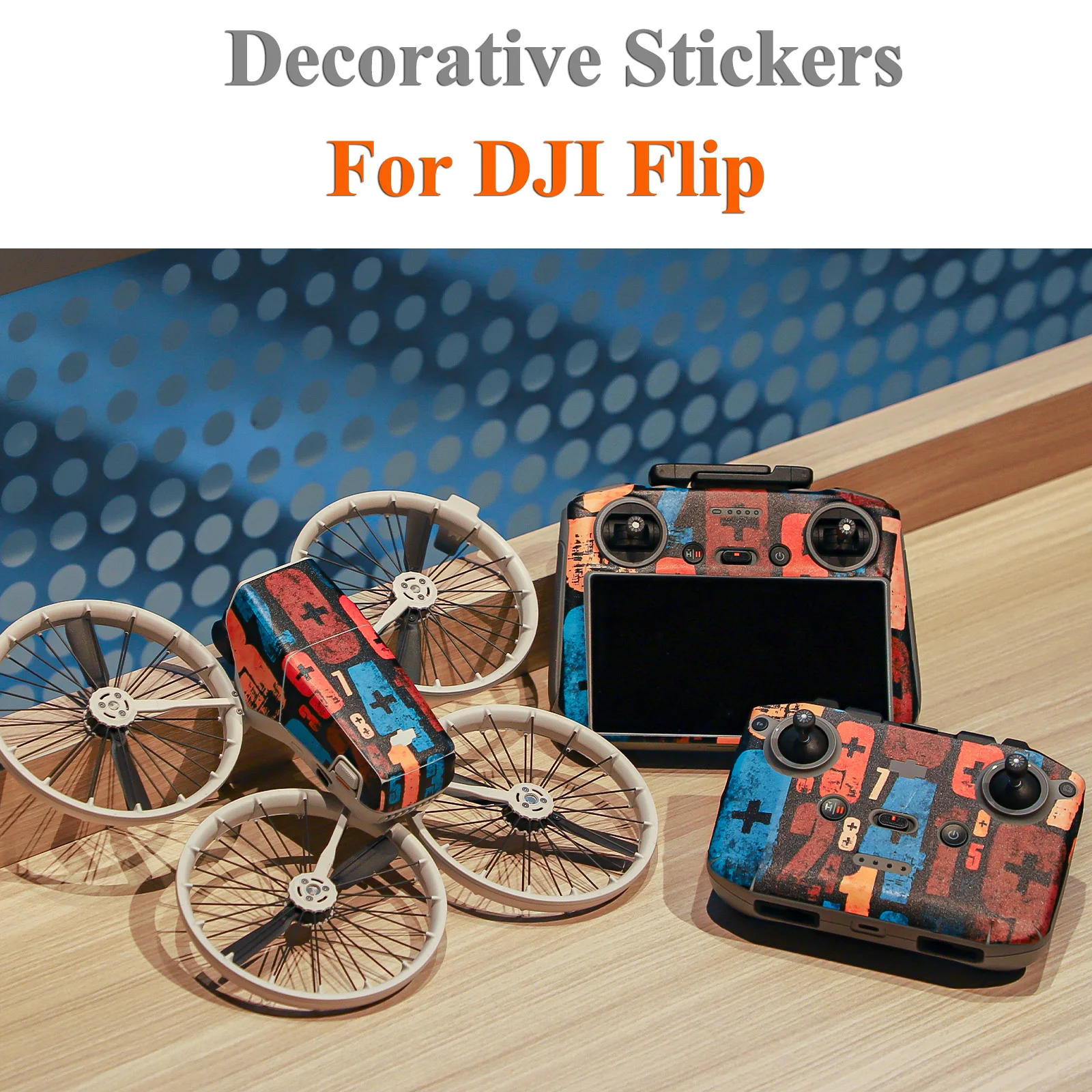 Decorative Skins For DJI Flip Drone Stickers Removable Anti-Scratch Decals Personalization Protective Flim for DJI RC 2/RC-N3