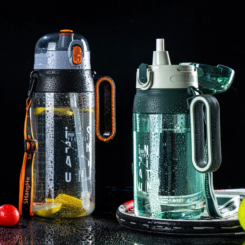 Large Capacity Portable Water Bottle with Straw - Ideal for Travel, Sports, and Fitness
