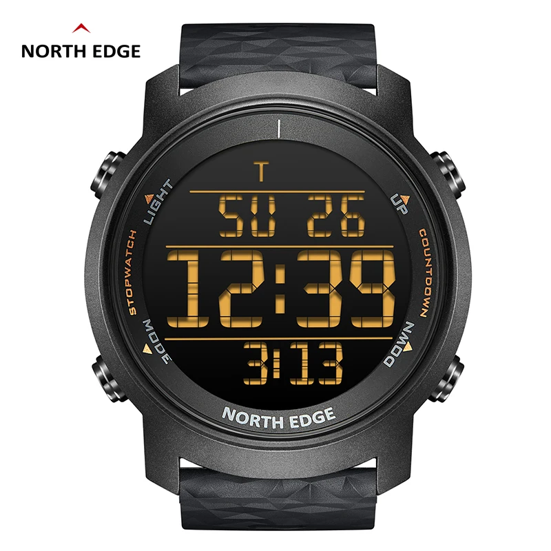 NORTH EDGE Men Digital Watch 50M Waterproof Outdoor Sport Watch Fashion Led Light Stopwatch Wrist Watch Men's Clock Reloj Hombre