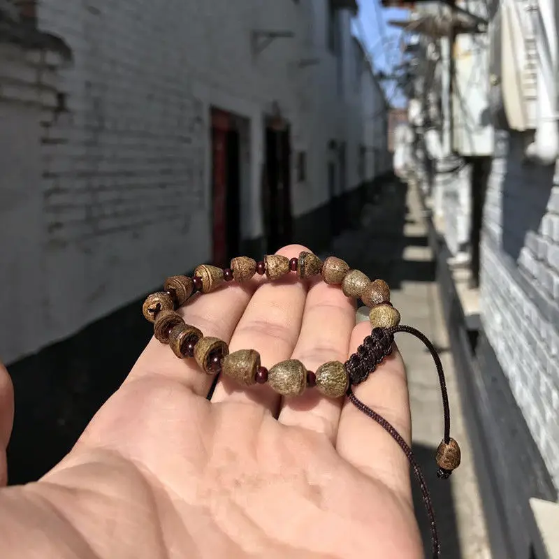 Prayer Beads Eucalyptus Seeds Tibetan Buddhist Prayer Beads Buddha Bracelet & Bangles Rosary Wooden Jewelry For Men Women Unisex
