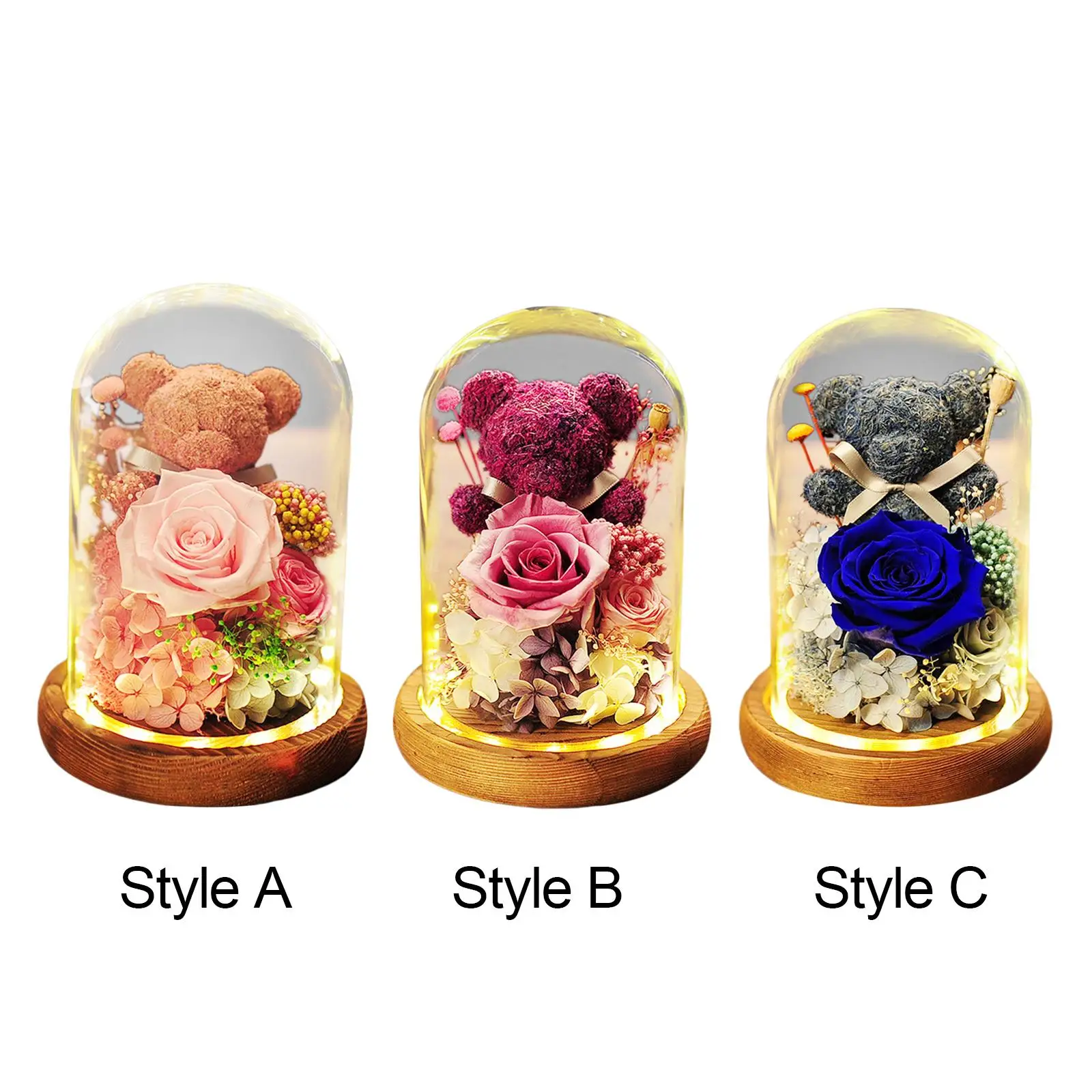 

Декоративная настольная лампа в виде цветка розы