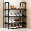 Black Elevated Shoe Rack Small  Simple Multi-layer Shoe Cabinet Home Entrance Rental Housing Dormitory Storage Rack New 2023 2