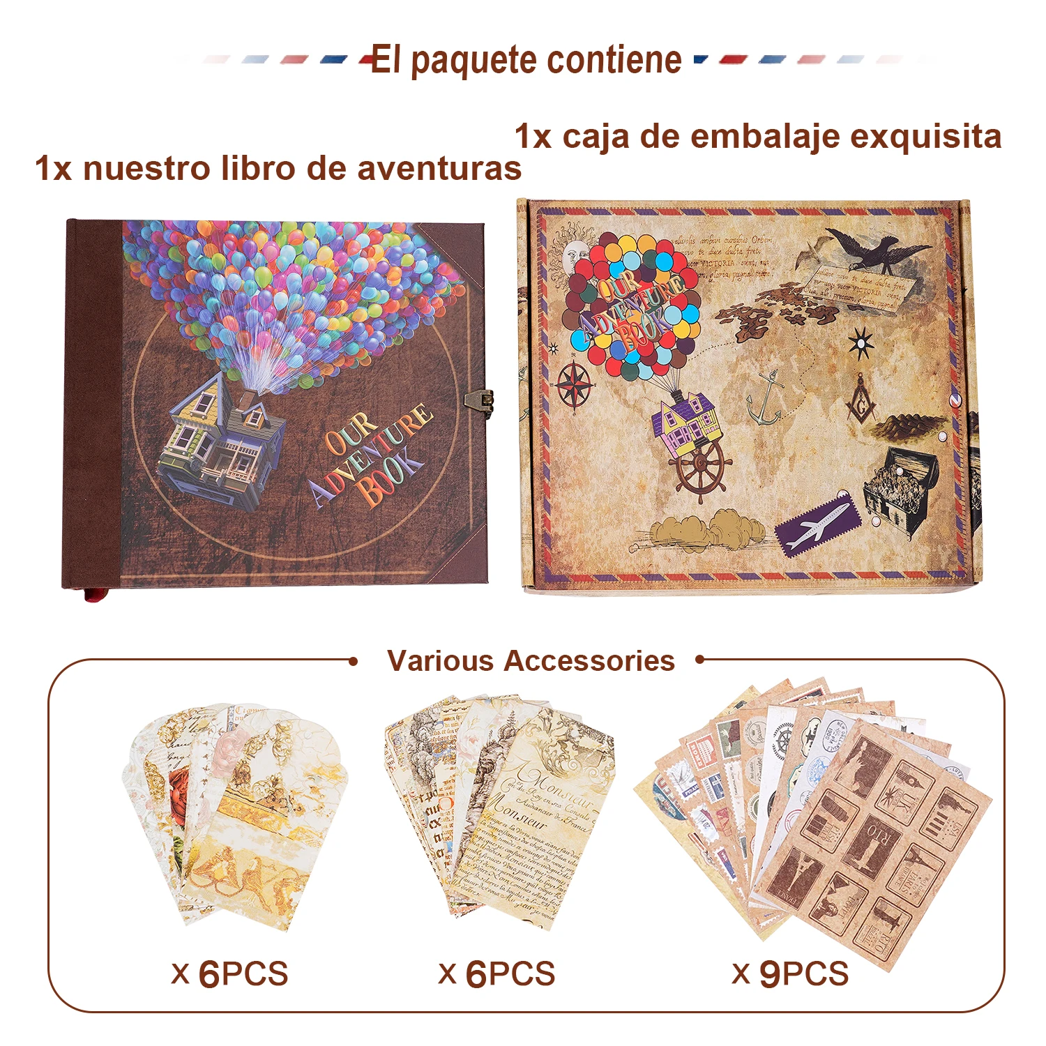 146 Page Scrapbook Our Adventure Book Retro Kraft Album DIY