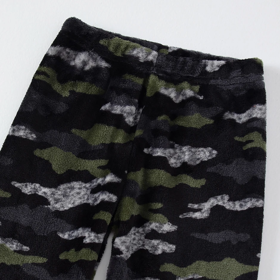 2-teiliges Herbst-/Winter-Kinder-Flanell-Set, weich, bequem, dick, warm, für Jungen und Mädchen, niedliche Oberteile, warme, gerade Hosen – Detail 16