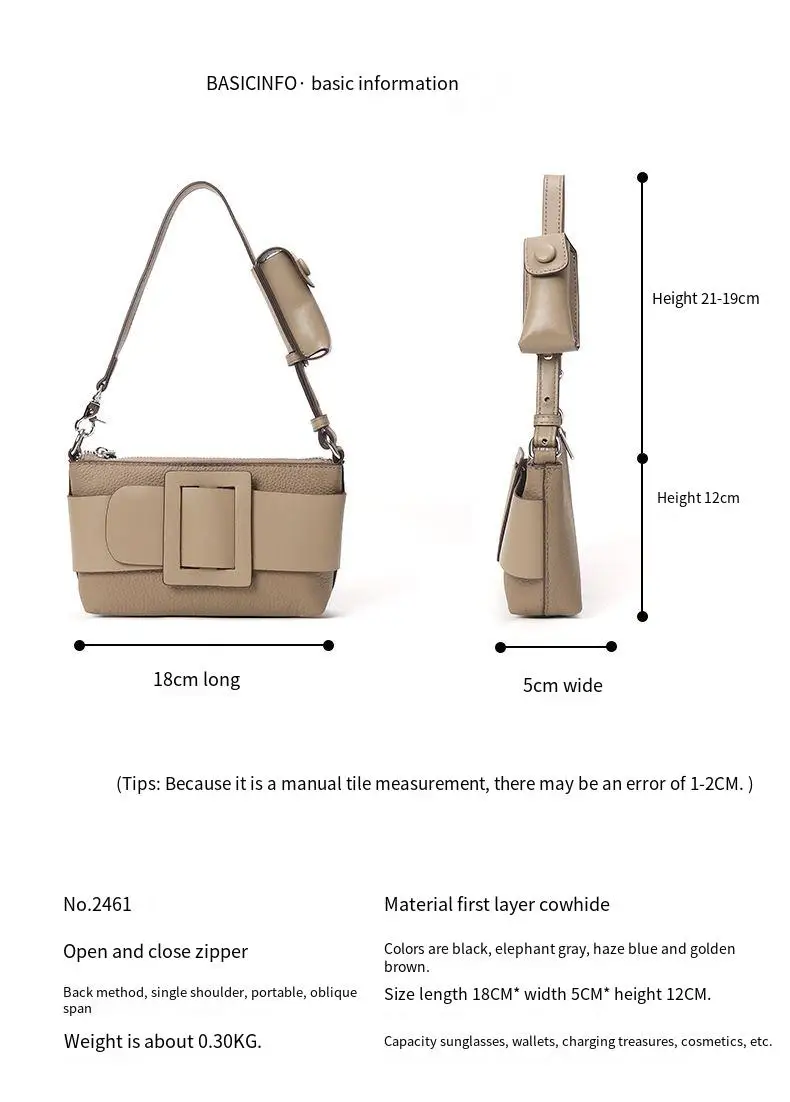 New fashion high-grade messenger bag fashion leather handbag match all niche ins design underarm Women's shoulder bags