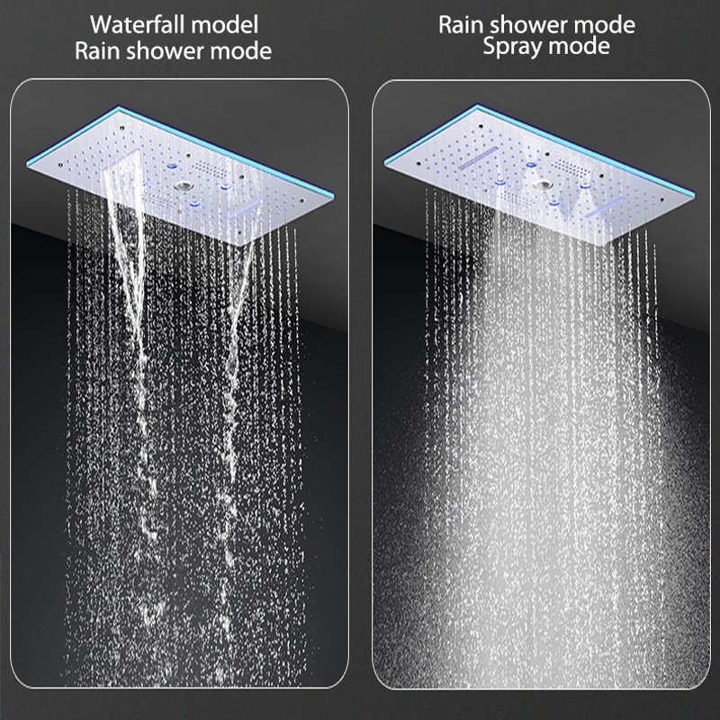 Description Picture 5 of itemMultifunction Shower Set LED Music Shower Rain Mist Waterfall Column Thermostatic 5 Ways mixing valve
