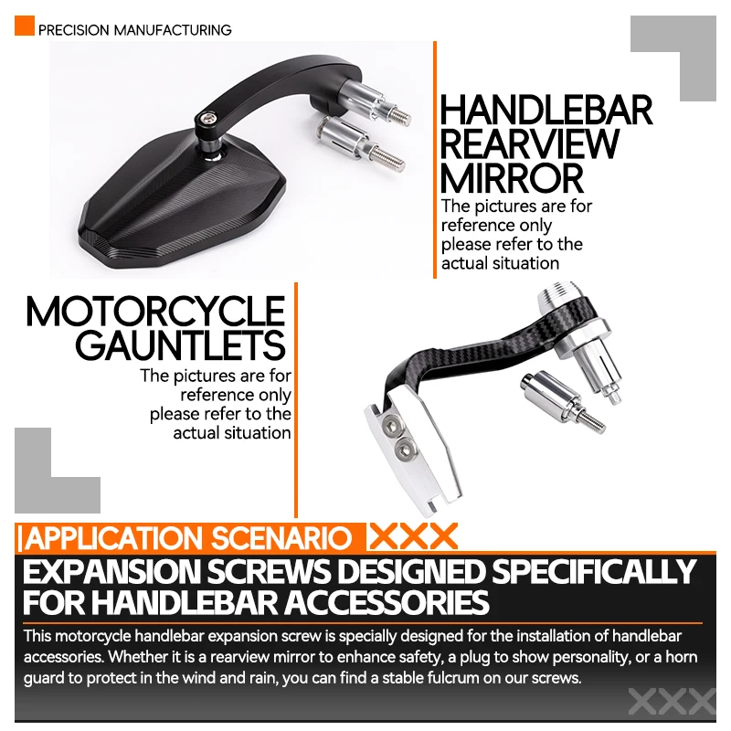 13/16mm Expansion Screw Handlebar End Plugs Screws Universal Handle Bar M8 M6 Expand Screws Motorcycle Accessories m8 m6 Screws 2