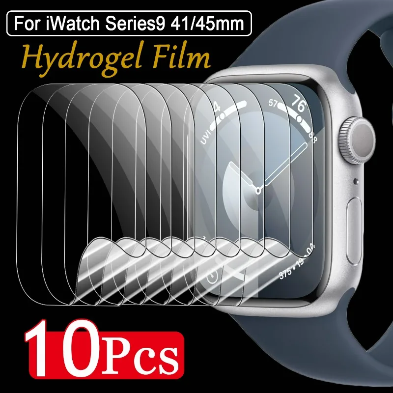 

For Iwatch Series 9 41/45MM Screen Protectors Soft Hydrogel Film for Apple Watch Series9 Smartwatch Accessories Protective Film