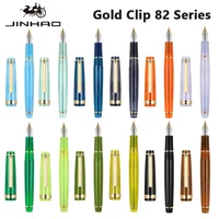 Jinhao 82 Fountain Pen Golden Clip EF/F/M Nib Acrylic Ink Pen Luxury Writing Pens for Stationery Business Office School Supplies 1