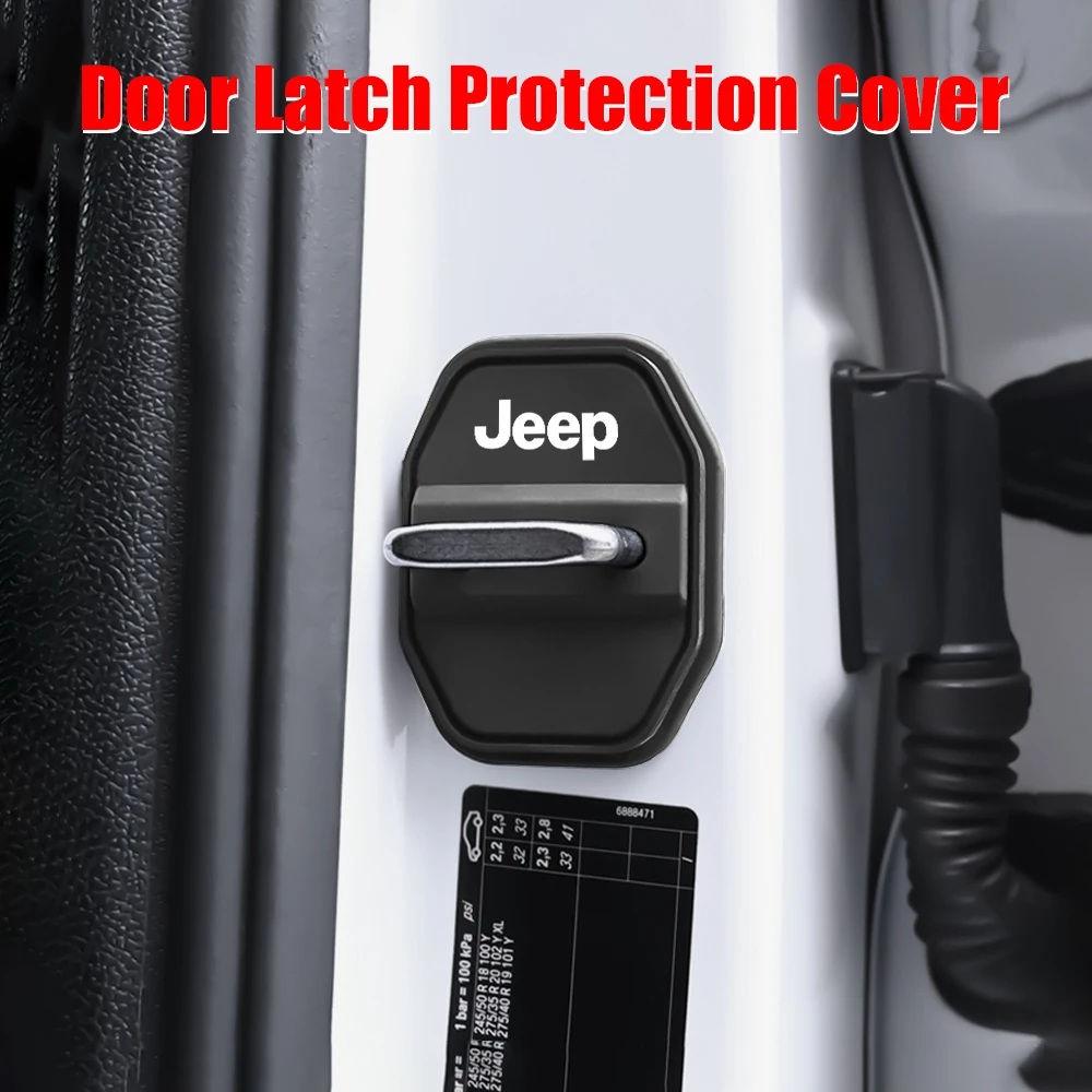 지프 그랜드 체로키 랭글러 JK 나침반 Renegade 액세서리에 대 한 2/4pcs 실리콘 자동차 도어 잠금 버클 댐핑 보호대 커버
