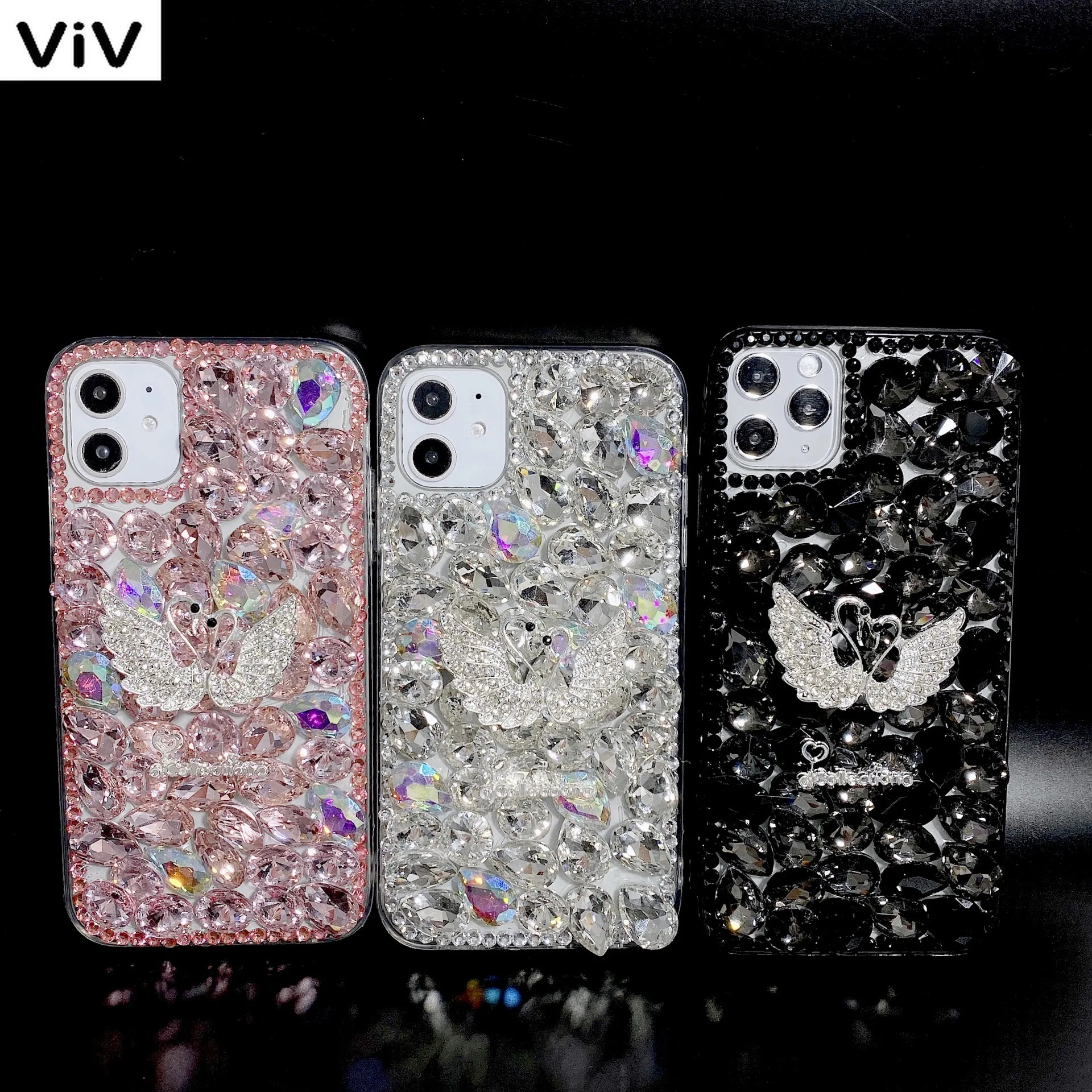 

LaMaDiaa-Bling Fox Crystal Rhinestone Diamond Case for iPhone, 14, 15, 13, 12, 11 Pro, 15MAX, X, XS, MAX, XR Plus, 15Plus, 15