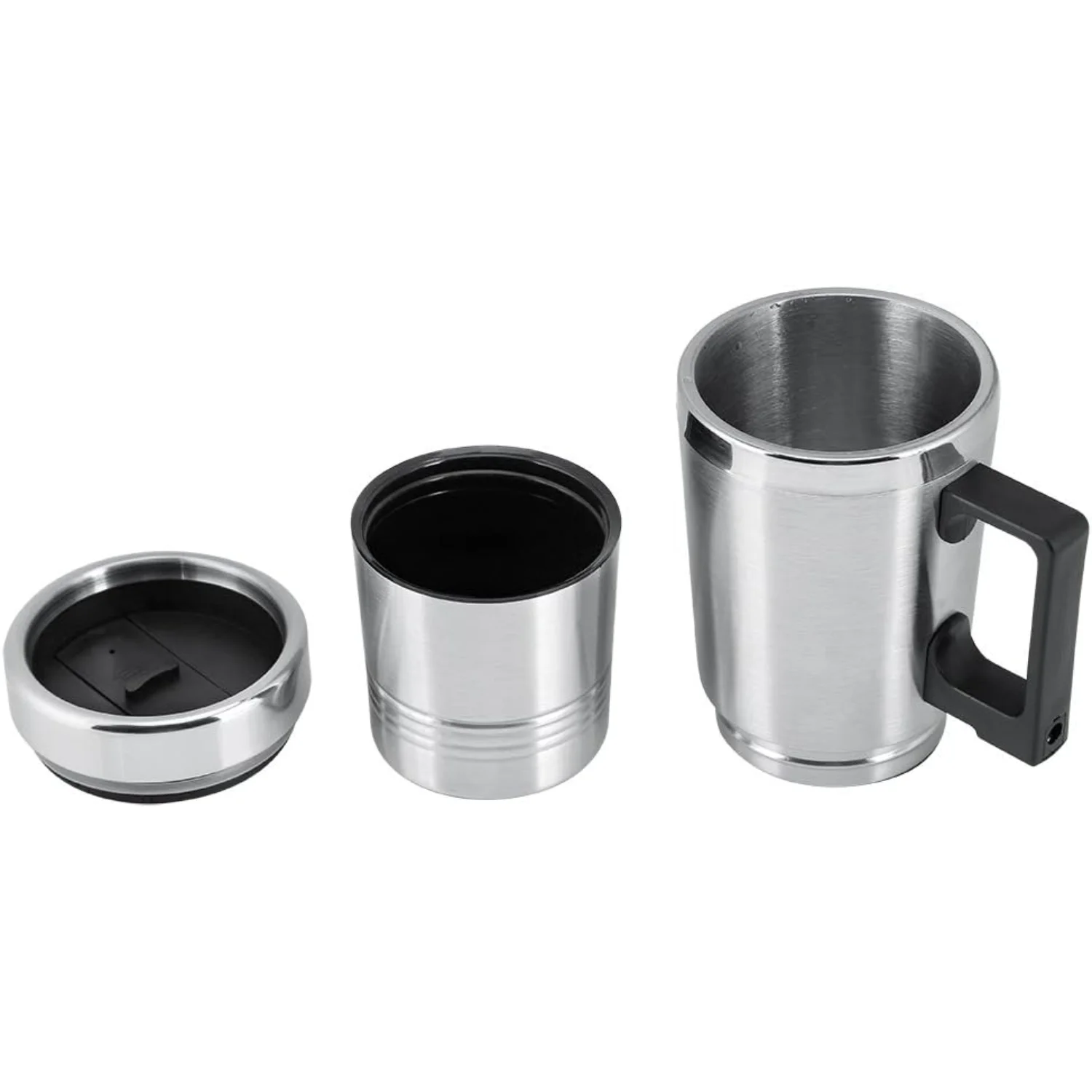 Car Heating Cup, 12V/24V 300ml Car Coffee Tea Water Mugs Heater Stainless Steel Travel Bottle,Cups