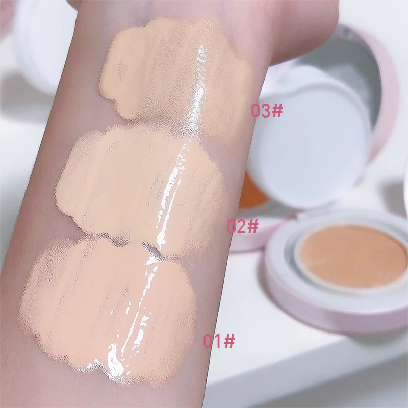 Air Cushion CC Cream Waterproof Liquid Foundation Cream Full Coverage Oil-control Long-lasting Face Concealer 3 Colors liquid foundation cc cream cushion foundation waterproof foundation air cushion cream makeup cream makeup cosmetics
