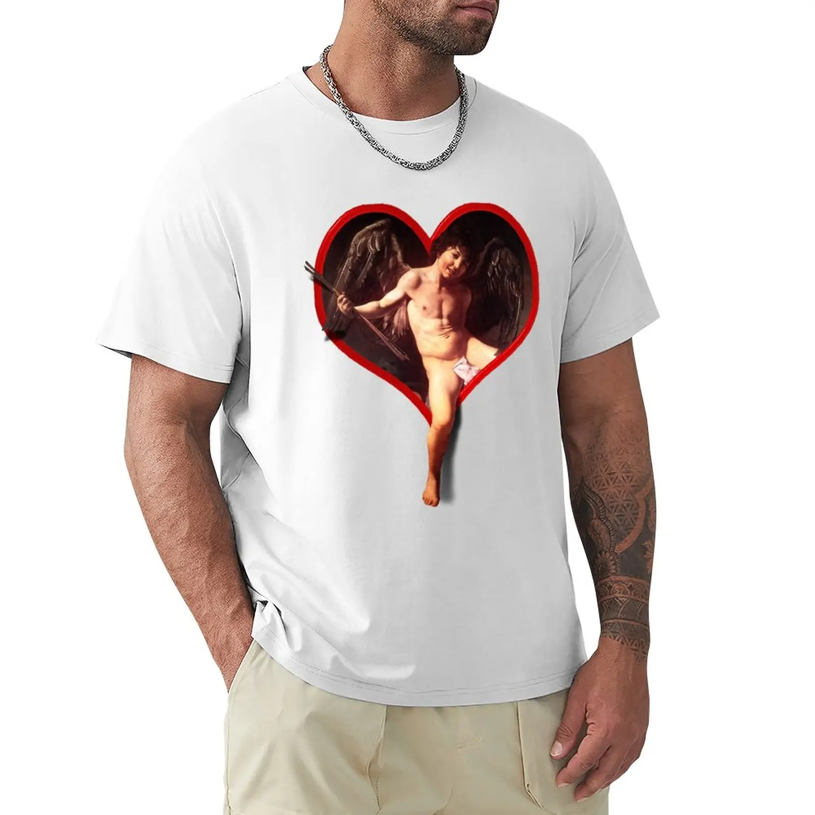 

Caravaggio's Cupid T-Shirt customs heavyweights summer clothes Men's t-shirt