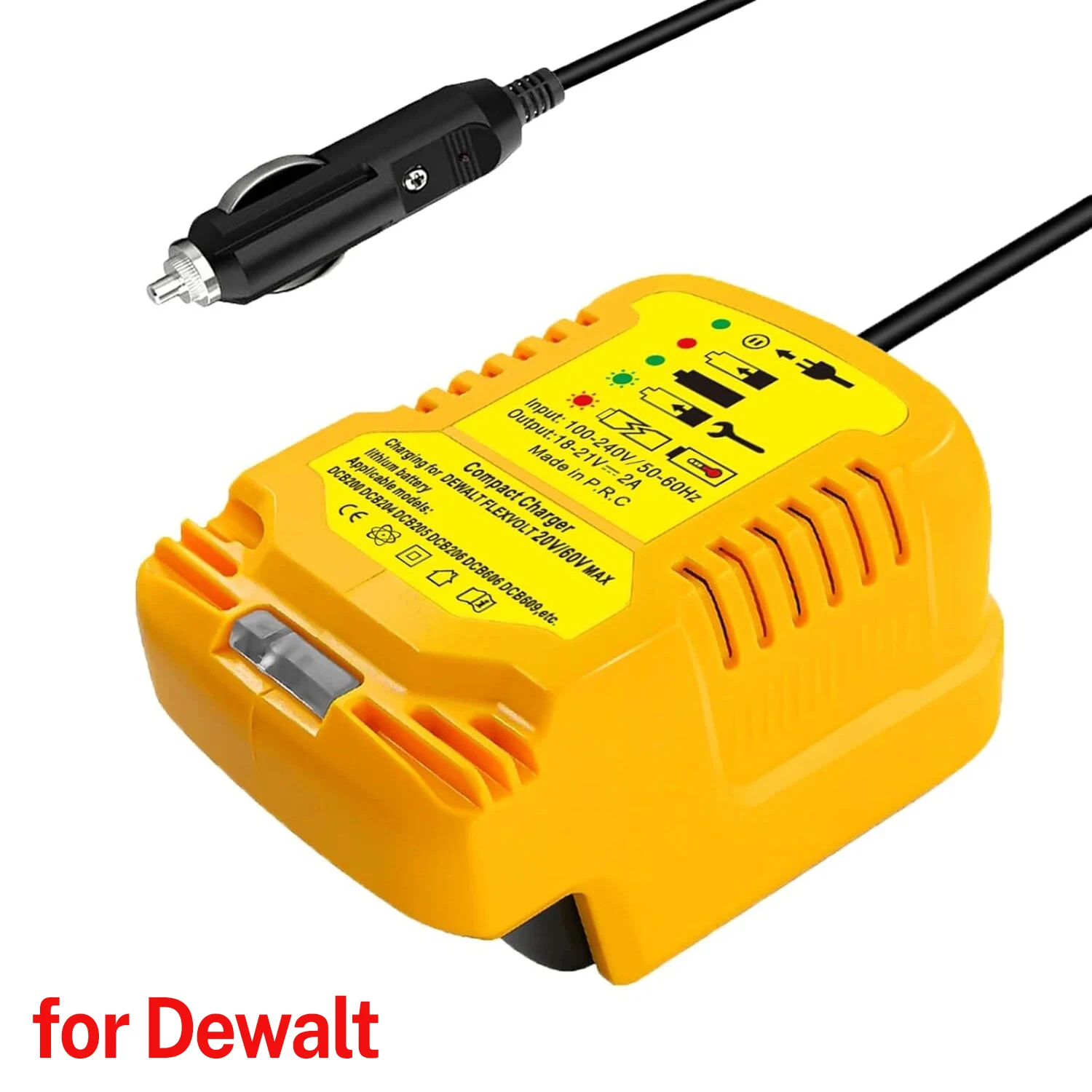 Mini Car Charger For Makita For Milwaukee For Dewalt 18V Lithium Ion Battery Car