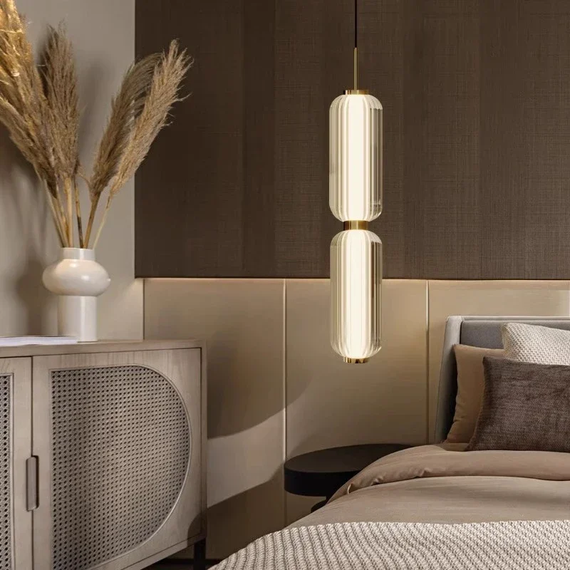 American Light Luxury Hotel Living Room Chandelier High-grade LED Nordic Restaurant Staircase Combination Small Pendant Lights