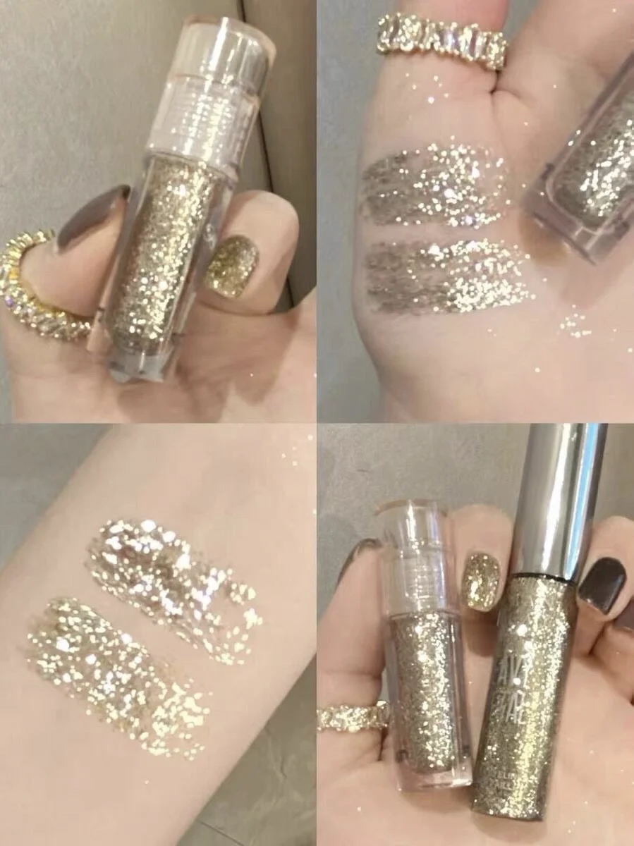 Florte Liquid Eye Shadow Highlighter Glitter Pearl Chameleon Sequin Super Flash Fine High Gloss Brighten Highlighter