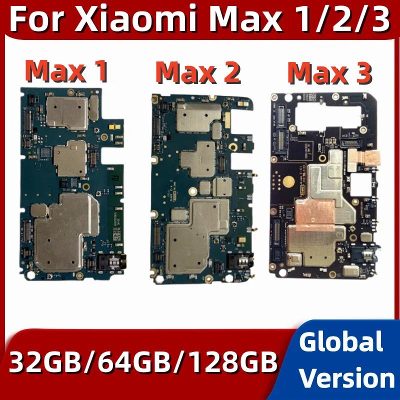 

Motherboard for Xiaomi Mi Max 1/2/3, Original Mainboard, with Global MIUI System, Fully Tested, 32GB, 64GB, 128GB ROM