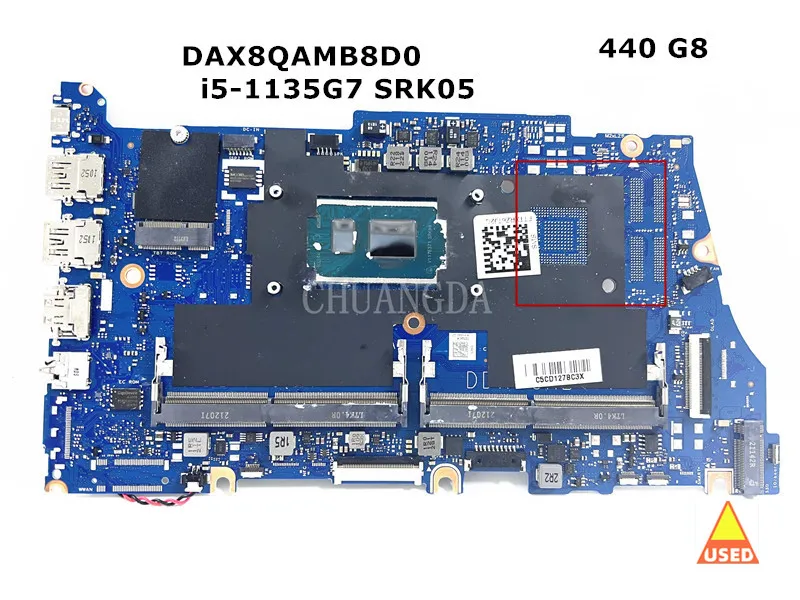 

USED DAX8QAMB8D0 For HP ProBook 440 G8 Laptop Motherboard M21702-601 i5-1135G7 SRK05 DAX8QAMB8D0