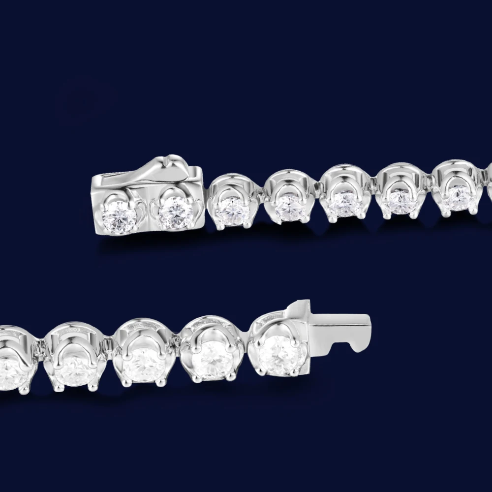 TYYL D VVS1 Moissanite Tennis Bracelet Lab Diamond Charms for Women 925 Silver Bracelets Ladies Wristlet Hand Chain Man Jewelry