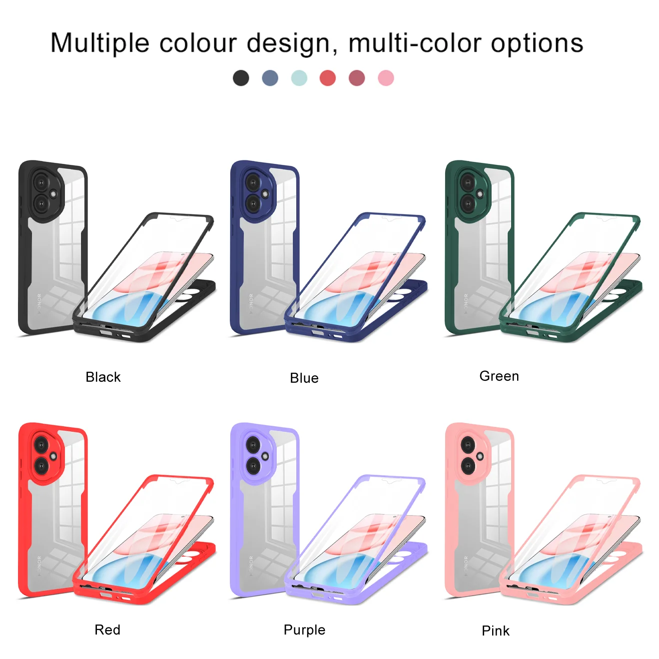 Full Body Shockproof Protective Phone Case with Screen Protector