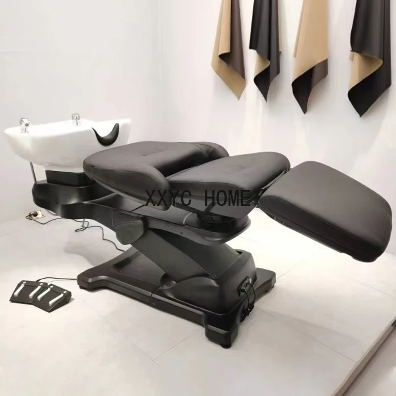 

Health Treatment Electric Lift Shampoo Bed Rotating Seat Hair Wash Head Spa Shampoo Chair Silla Peluqueria Furniture