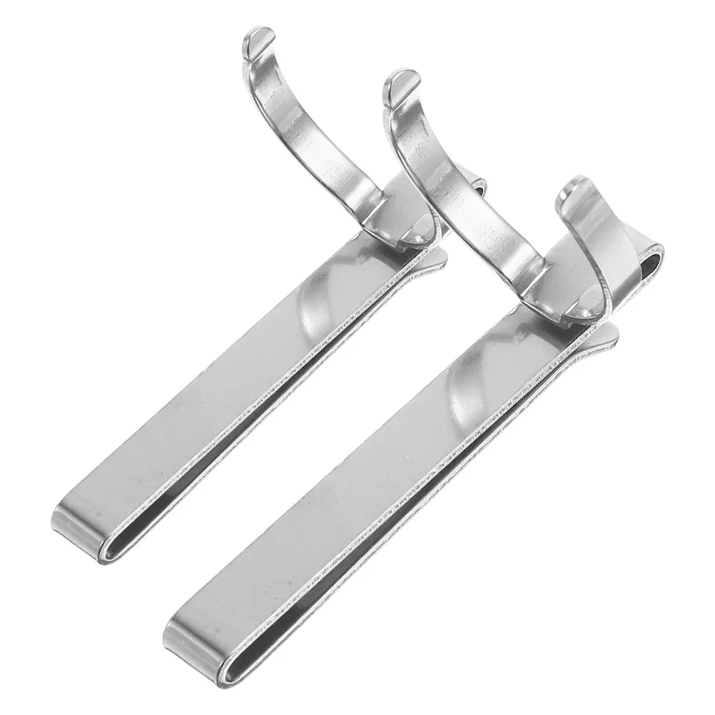 2Pcs 금속 손전등 마운트 홀더 스테인레스 스틸 손전등 허리 클립 벨트 손전등 야외용 소형 휴대용 클립