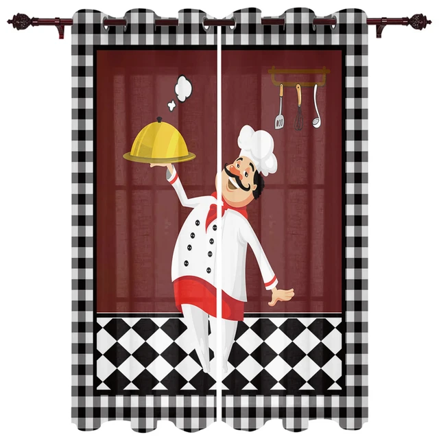  Chef Kitchen Curtains, Chef Kitchen Valances for